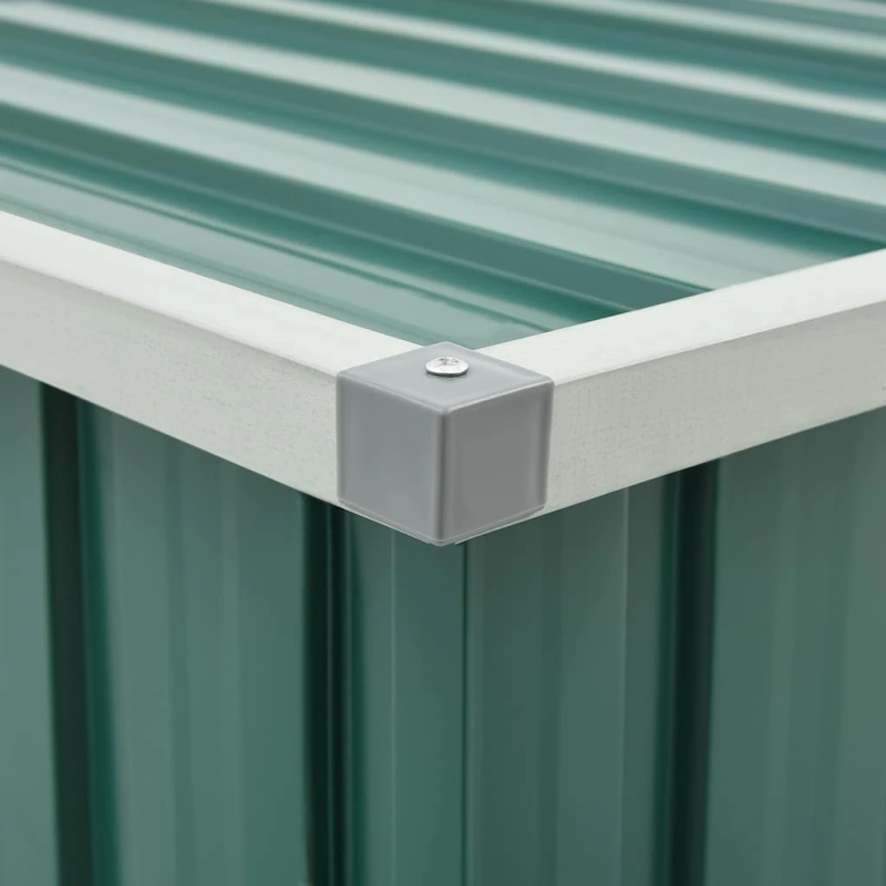 vidaXL dārza uzglabāšanas kaste, zaļa, 109x67x65 cm