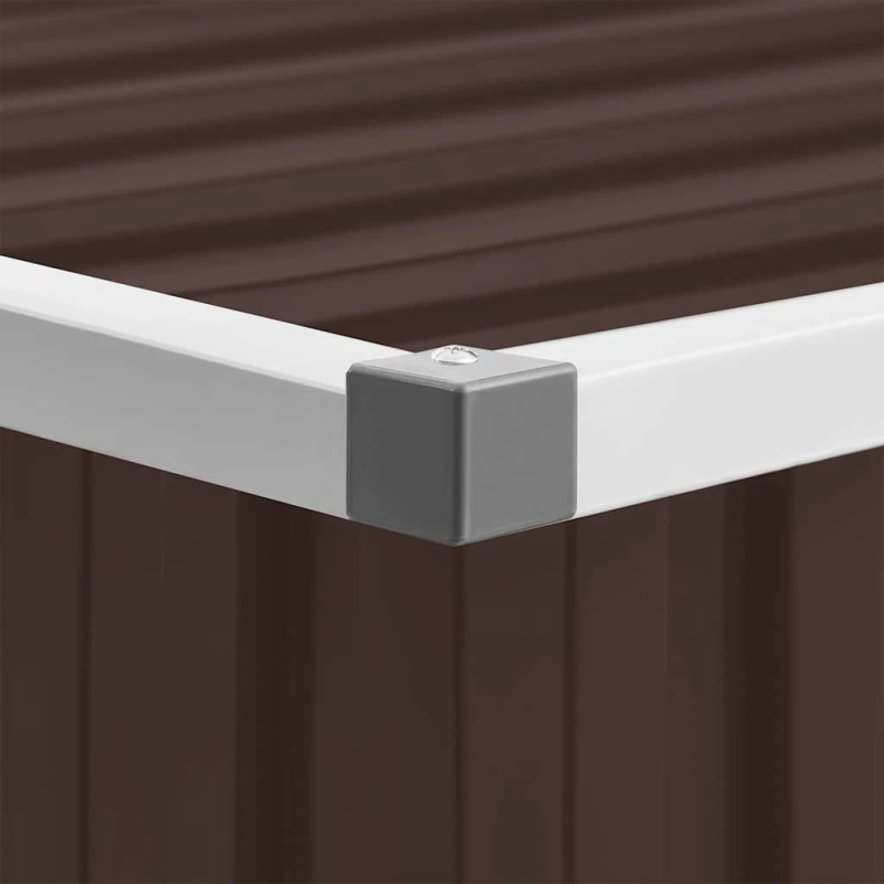 vidaXL dārza uzglabāšanas kaste, brūna, 129x67x65 cm