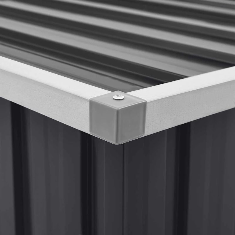 vidaXL dārza uzglabāšanas kaste, antracītpelēka, 149x99x93 cm