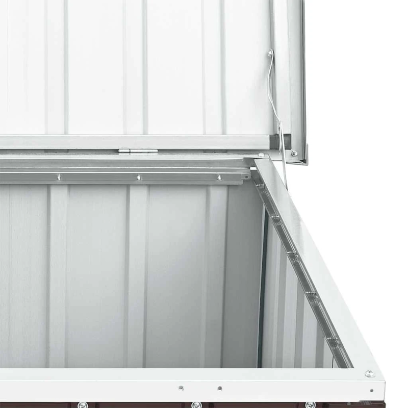 vidaXL dārza uzglabāšanas kaste, brūna, 149x99x93 cm