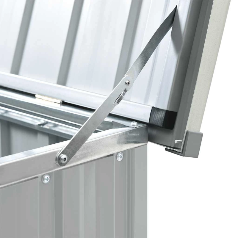 vidaXL dārza uzglabāšanas kaste, pelēka, 171x99x93 cm