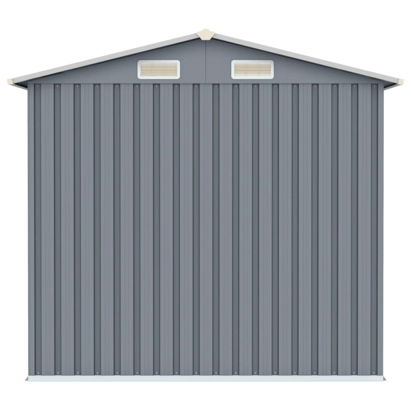 vidaXL dārza šķūnis, pelēks, 205x129x183 cm, cinkots tērauds