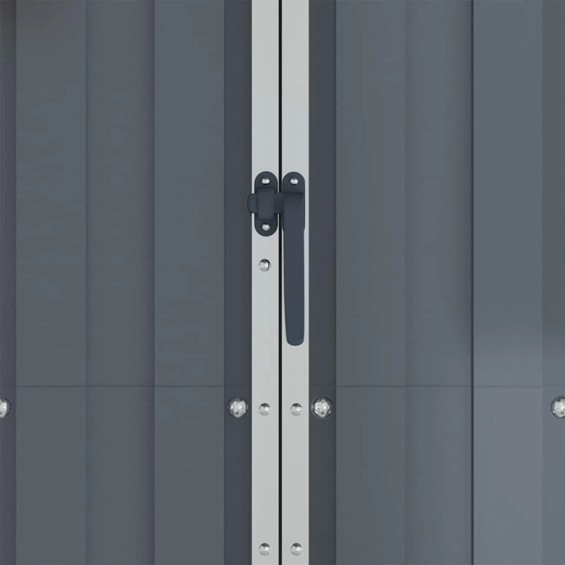 vidaXL dārza šķūnis, pelēks, 116x45x175 cm, cinkots tērauds