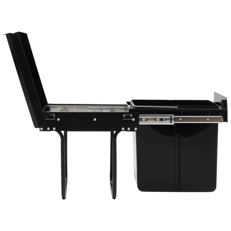 vidaXL izvelkama atkritumu tvertne, lēnās aizvēršanas sistēma, 20 L