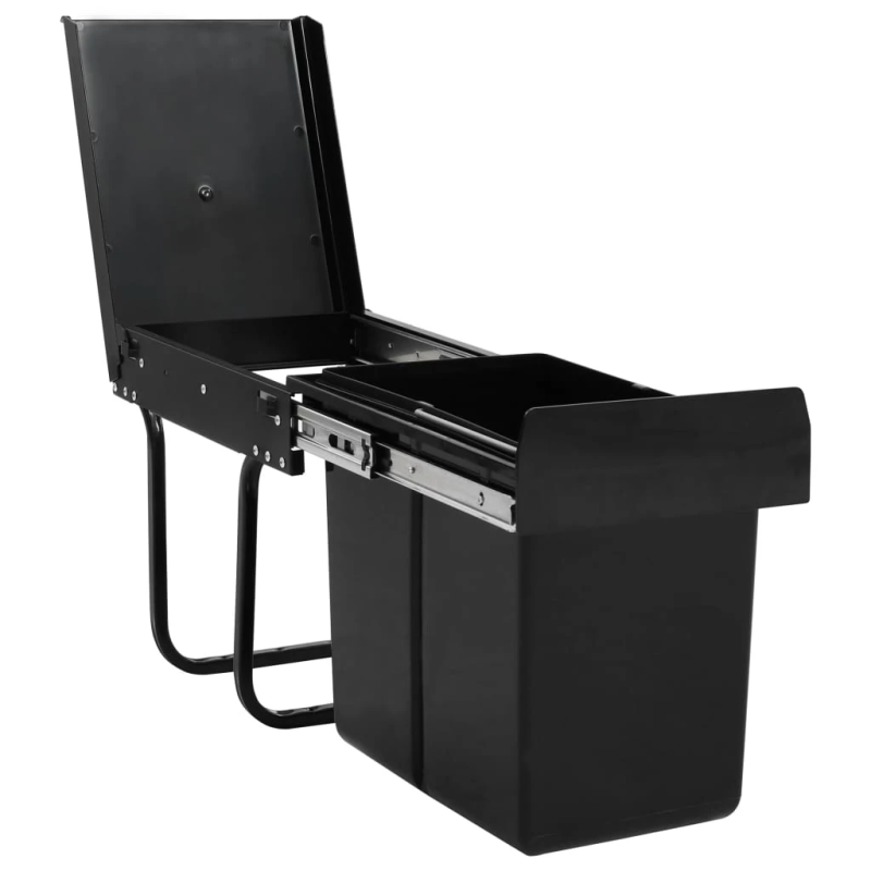 vidaXL izvelkama atkritumu tvertne, lēnās aizvēršanas sistēma, 20 L