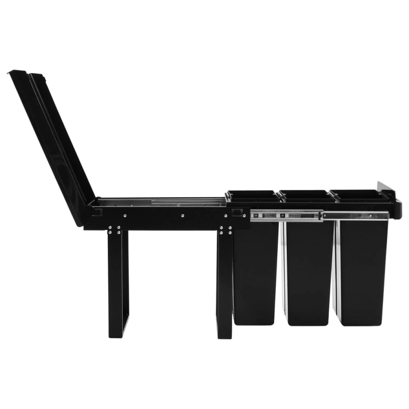 vidaXL izvelkama atkritumu tvertne, lēnās aizvēršanas sistēma, 36 L