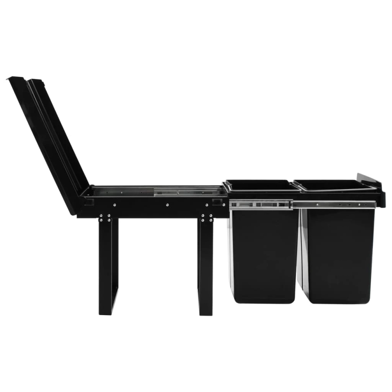 vidaXL izvelkama atkritumu tvertne, lēnās aizvēršanas sistēma, 48 L