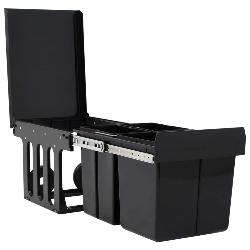 vidaXL izvelkama atkritumu tvertne, lēnās aizvēršanas sistēma, 48 L