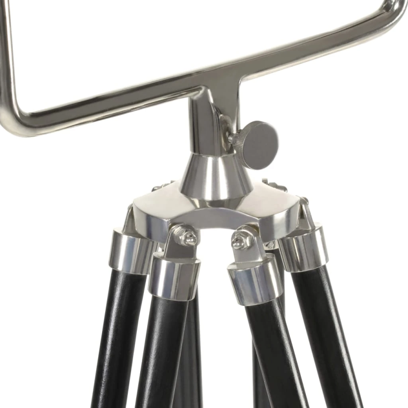 vidaXL grīdas lampa uz statīva, melns mango masīvkoks, 171 cm