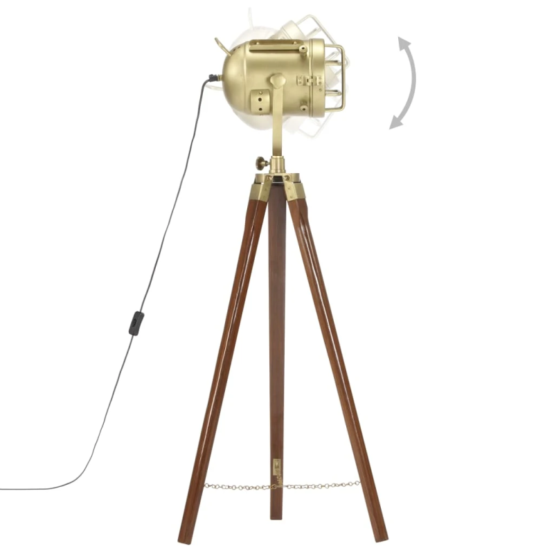 vidaXL grīdas lampa uz statīva, mango masīvkoks, 97 cm