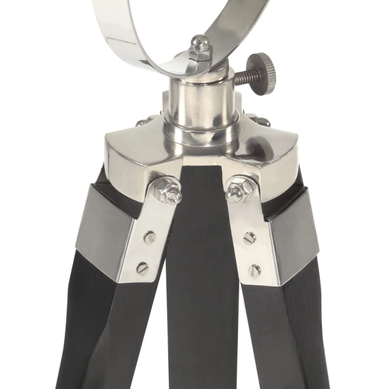 vidaXL grīdas lampa uz statīva, melns mango masīvkoks, 97 cm