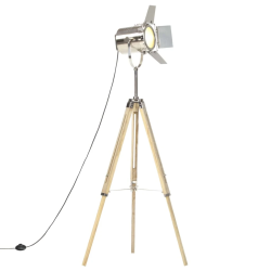 vidaXL grīdas lampa uz statīva, mango masīvkoks, 140 cm