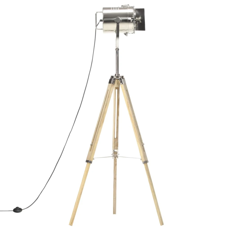 vidaXL grīdas lampa uz statīva, mango masīvkoks, 140 cm