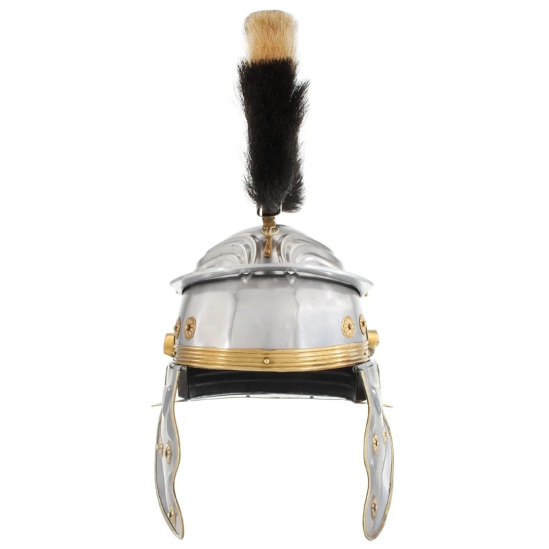 vidaXL romiešu bruņucepure, replika, sudraba krāsas tērauds