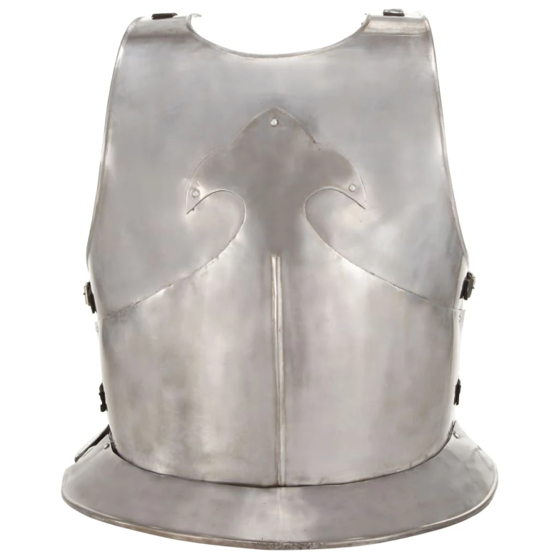 vidaXL viduslaiku bruņinieku bruņuveste, replika, sudrabains tērauds