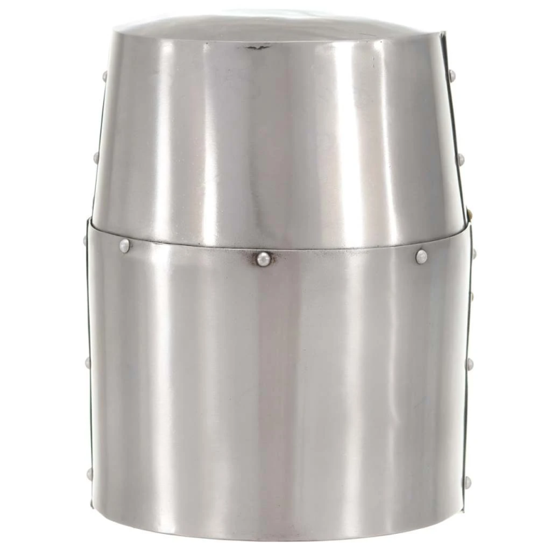 vidaXL viduslaiku krustnešu ķivere, replika, sudraba krāsas tērauds