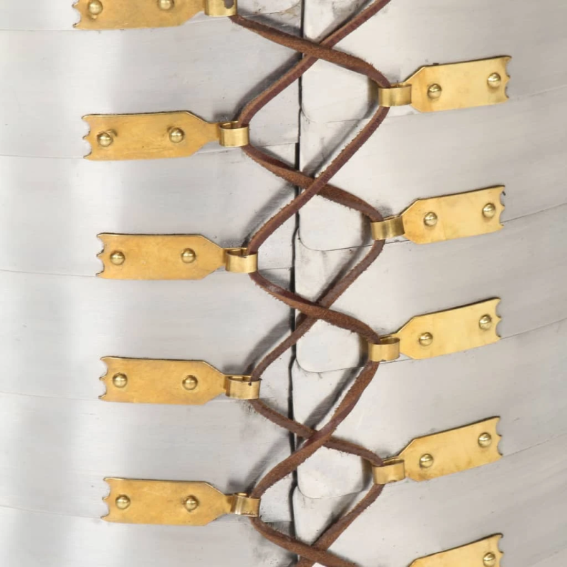 vidaXL romiešu bruņuveste, replika, sudraba krāsas tērauds