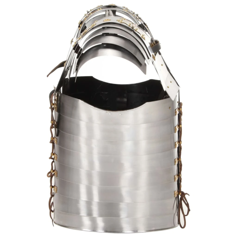 vidaXL romiešu bruņuveste, replika, sudraba krāsas tērauds