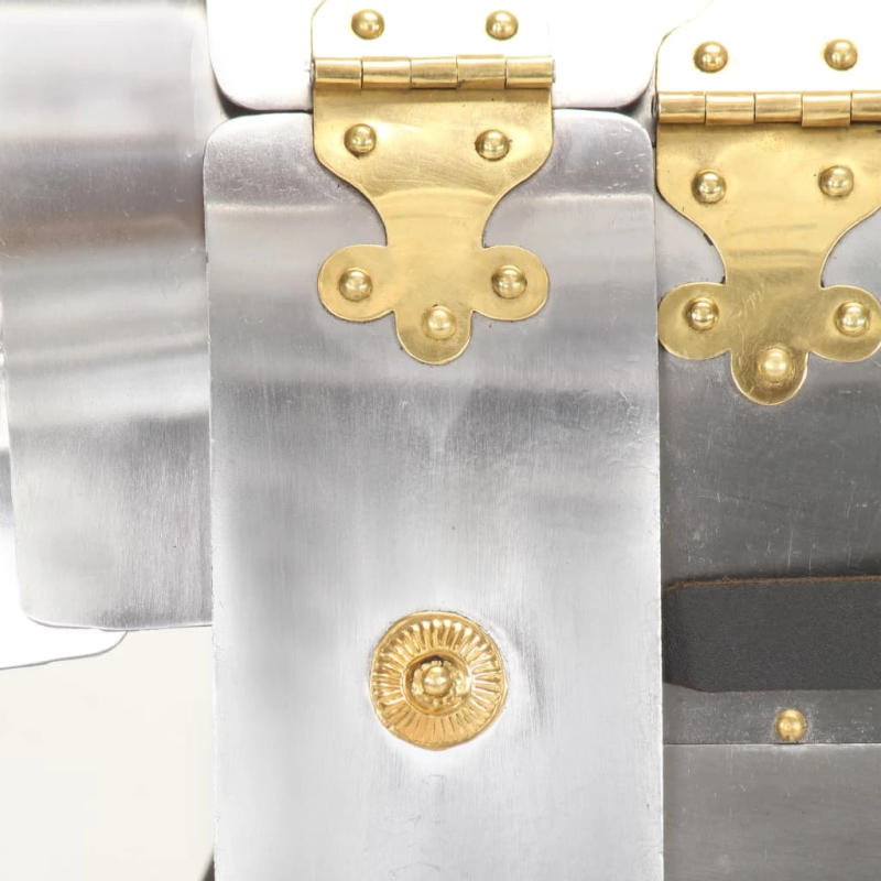 vidaXL romiešu bruņuveste, replika, sudraba krāsas tērauds