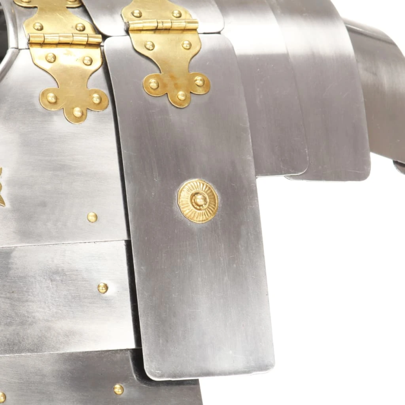 vidaXL romiešu bruņuveste, replika, sudraba krāsas tērauds