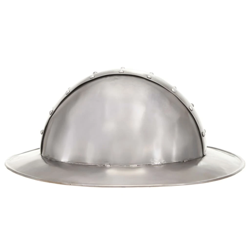 vidaXL viduslaiku bruņinieku ķivere, replika, sudraba krāsas tērauds