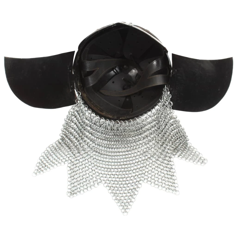 vidaXL vikingu karotāju bruņucepure, replika, vara krāsas tērauds