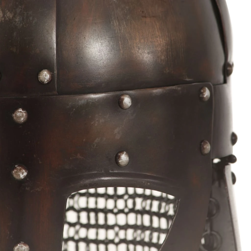 vidaXL vikingu karotāju bruņucepure, replika, vara krāsas tērauds