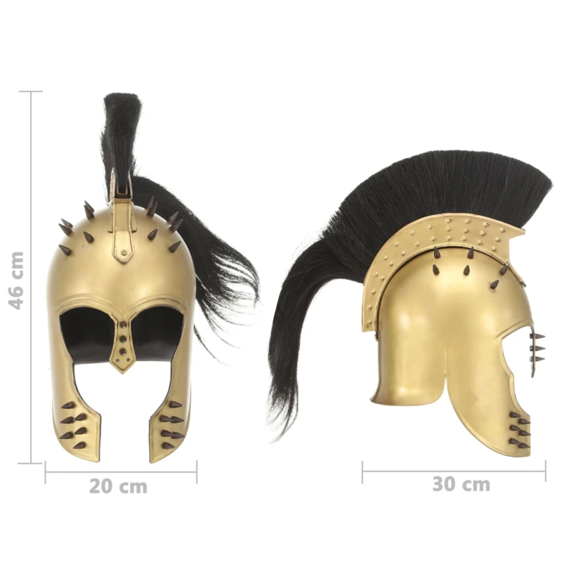 vidaXL grieķu karotāju bruņucepure, replika, vara krāsas tērauds