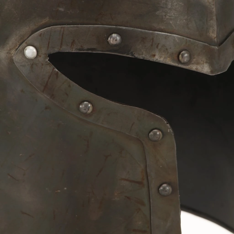 vidaXL viduslaiku bruņinieku ķivere, replika, sudraba krāsas tērauds