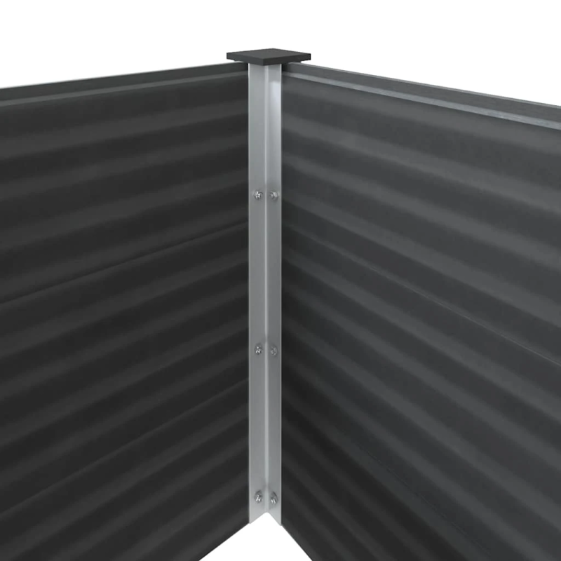 vidaXL augstā puķu kaste, 250x100x54 cm, pelēks WPC