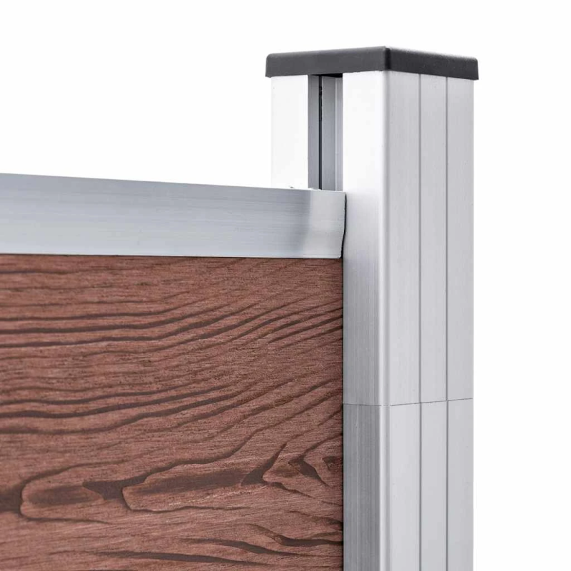 vidaXL dārza žogs, brūns, 180x186 cm, WPC