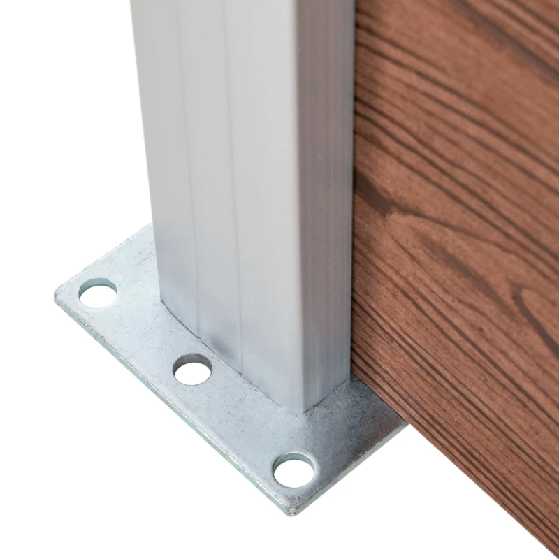 vidaXL dārza žogs, 175x186 cm, brūns WPC