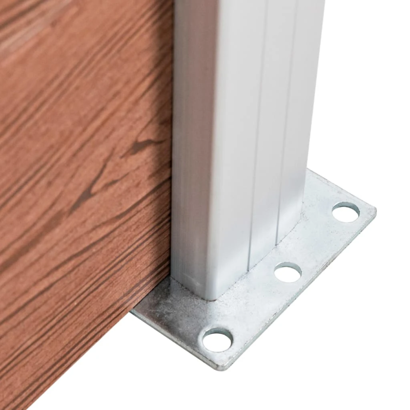 vidaXL dārza žogs, 175x105 cm, brūns WPC