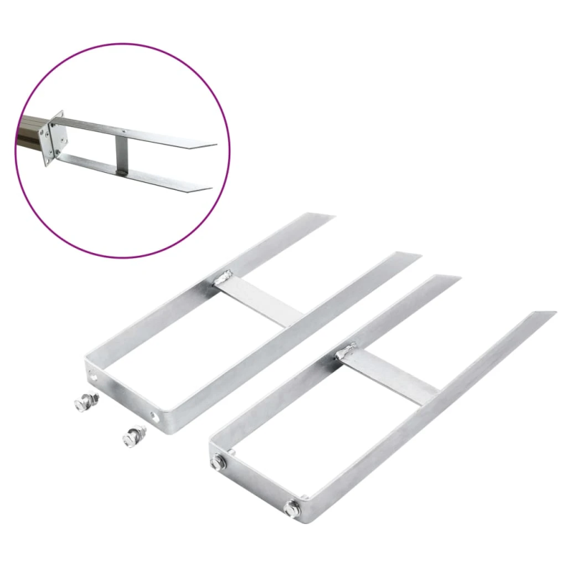 vidaXL žoga zemes tapas, 2 gab., WPC žogam, tērauds, 40 cm