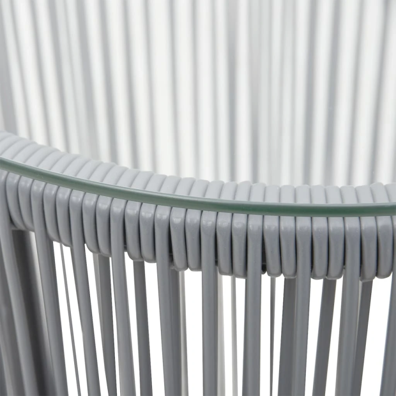 vidaXL 3-daļīgs bistro mēbeļu komplekts, matrači, PE rotangpalma