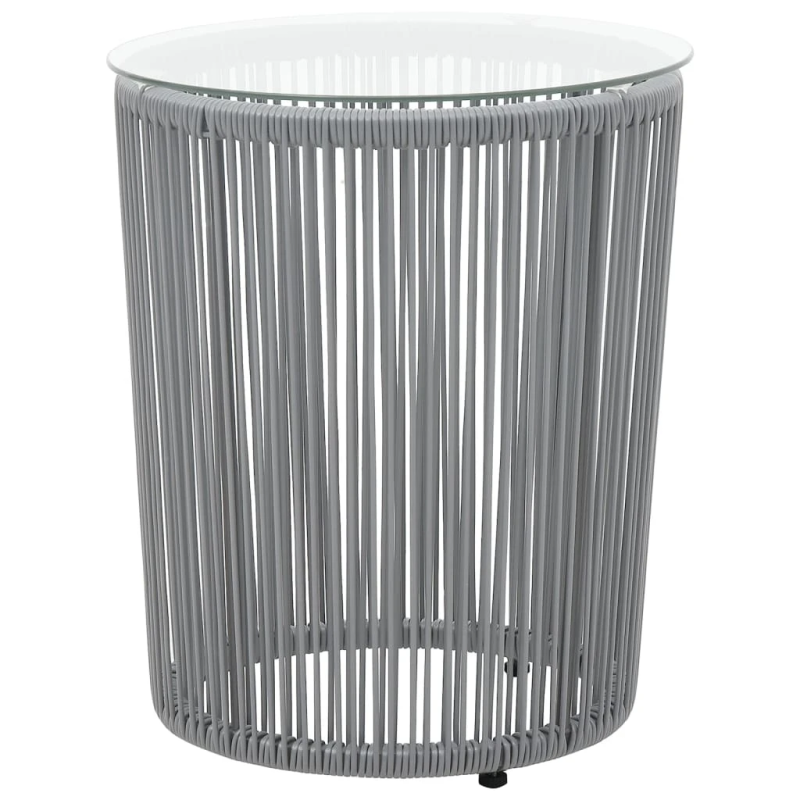 vidaXL 3-daļīgs bistro mēbeļu komplekts, matrači, PE rotangpalma