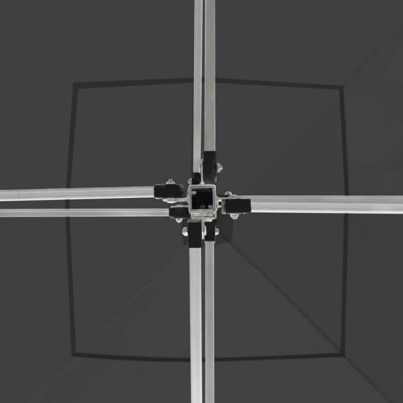 vidaXL saliekama nojume, 2x2 m, alumīnijs, antracītpelēka