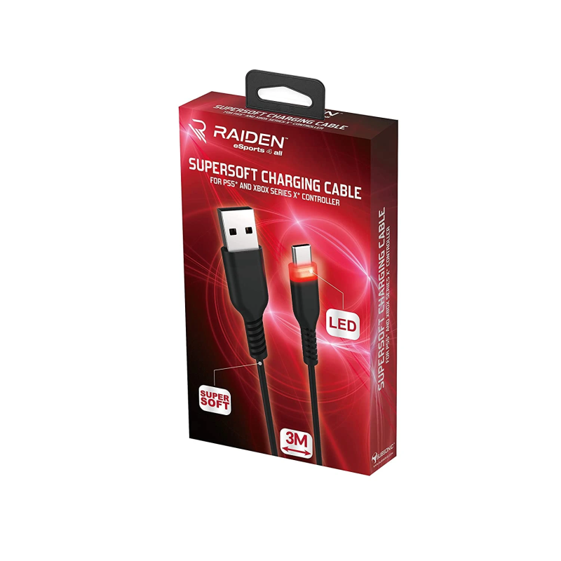 Subsonic Supersoft Charging Cable USB-C for PS5-Xbox-Switch
