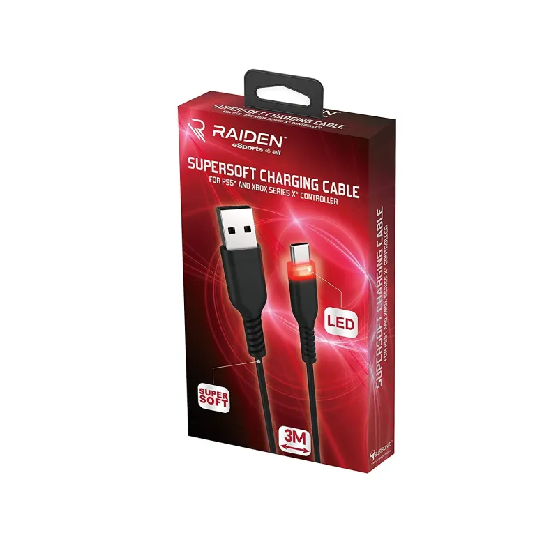 Subsonic Supersoft Charging Cable USB-C for PS5-Xbox-Switch