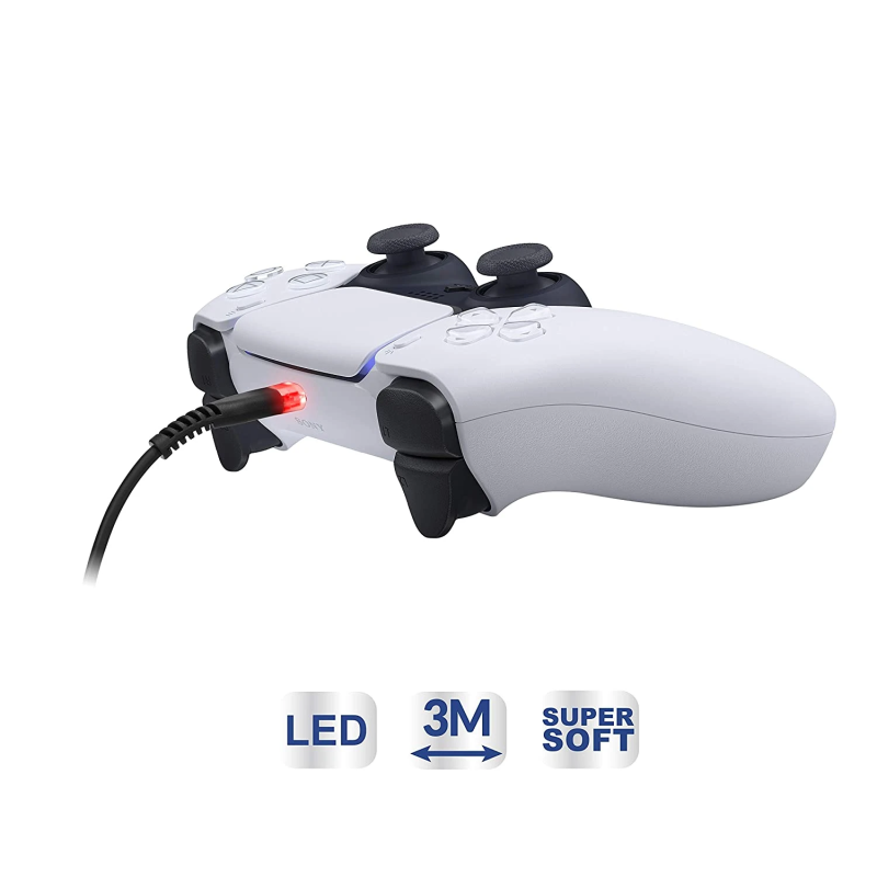 Subsonic Supersoft Charging Cable USB-C for PS5-Xbox-Switch