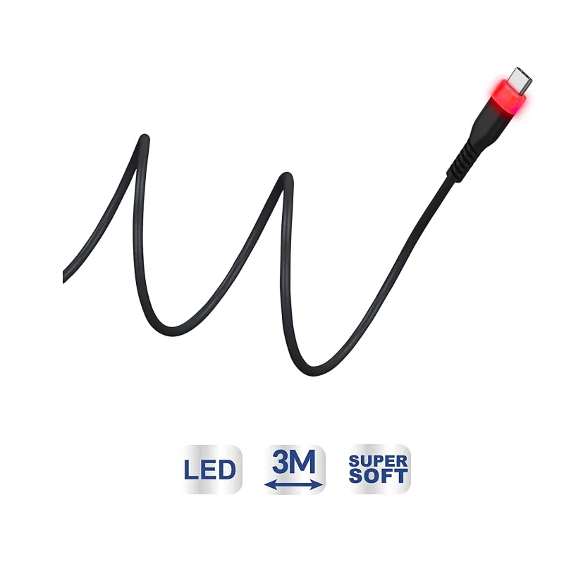 Subsonic Supersoft Charging Cable USB-C for PS5-Xbox-Switch
