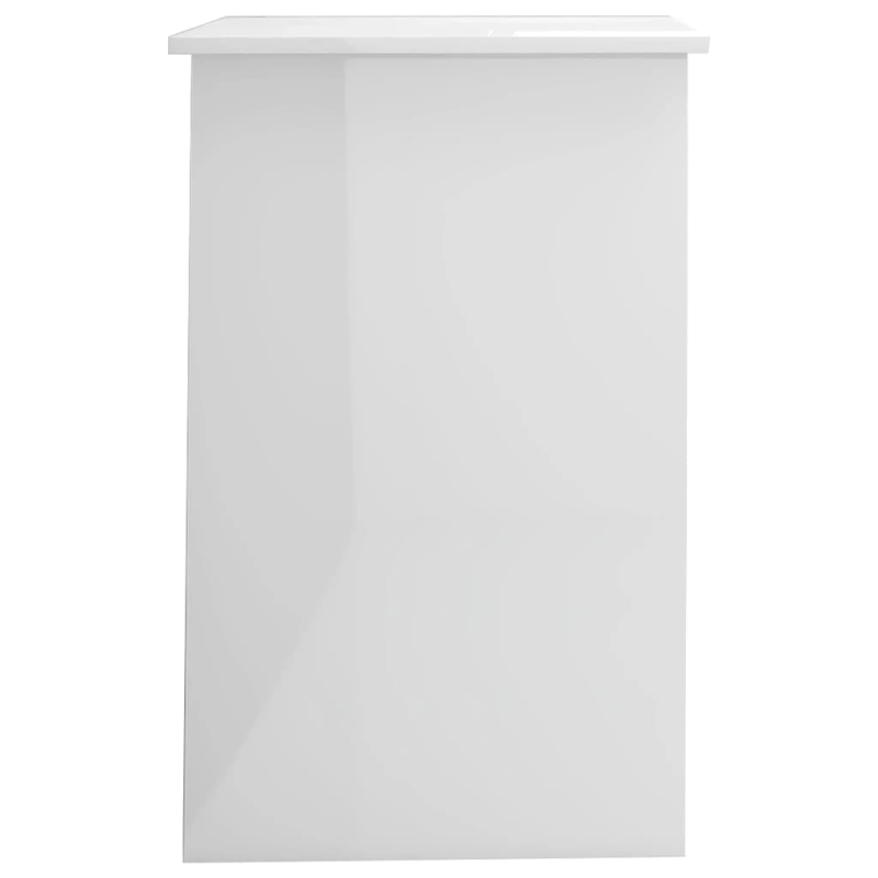 vidaXL rakstāmgalds, spīdīgi balts, 100x50x76 cm, inženierijas koks