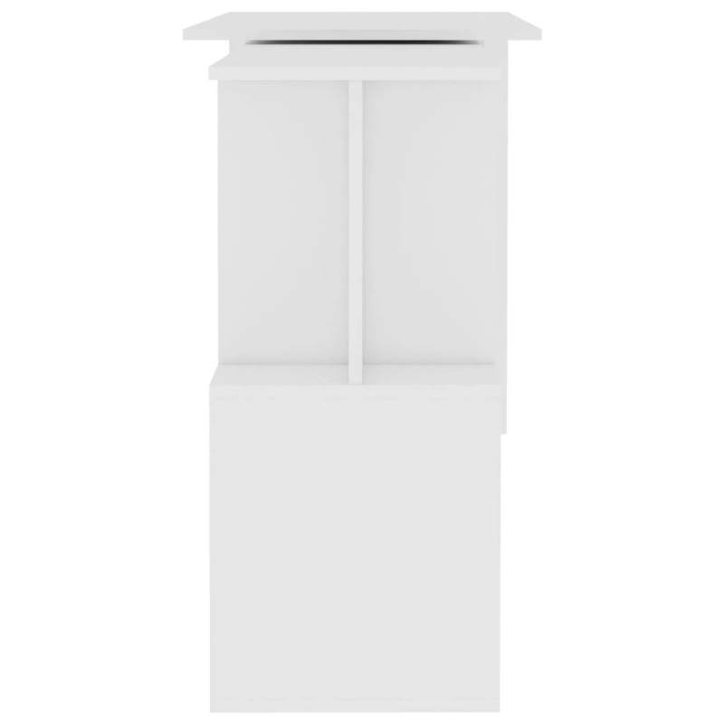 vidaXL stūra rakstāmgalds, balts, 200x50x76 cm, inženierijas koks