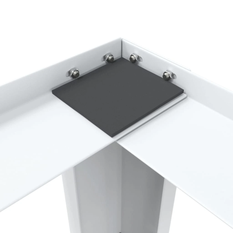 vidaXL dubultais veļasmašīnas un žāvētāja statīvs ar atvilktnēm, balts