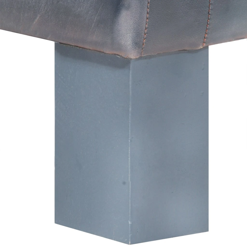 vidaXL atpūtas krēsls, pelēka dabīgā āda