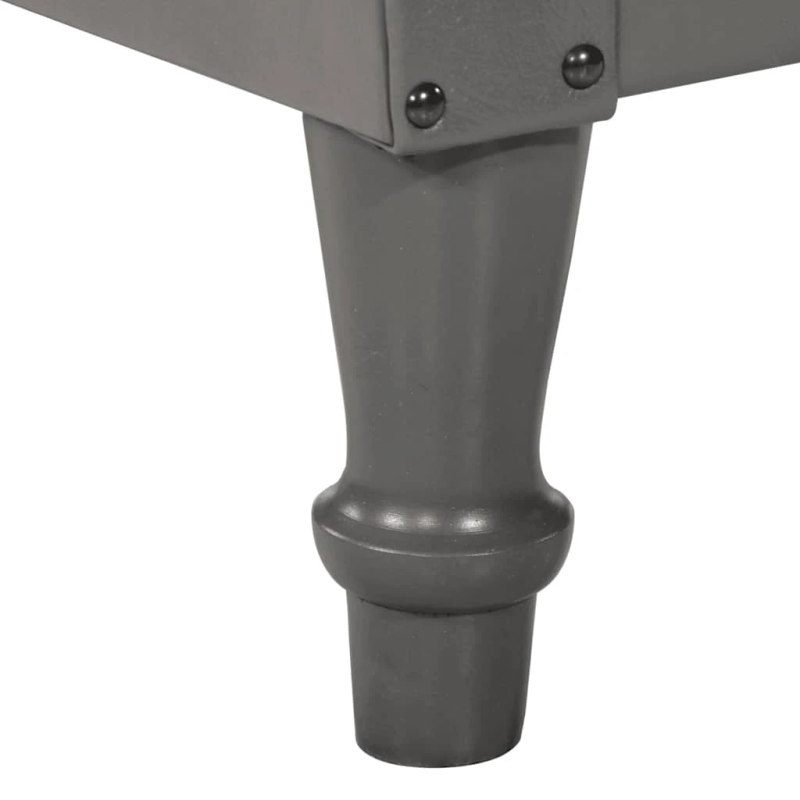 vidaXL atpūtas krēsls, pelēks, dabīga kazas āda