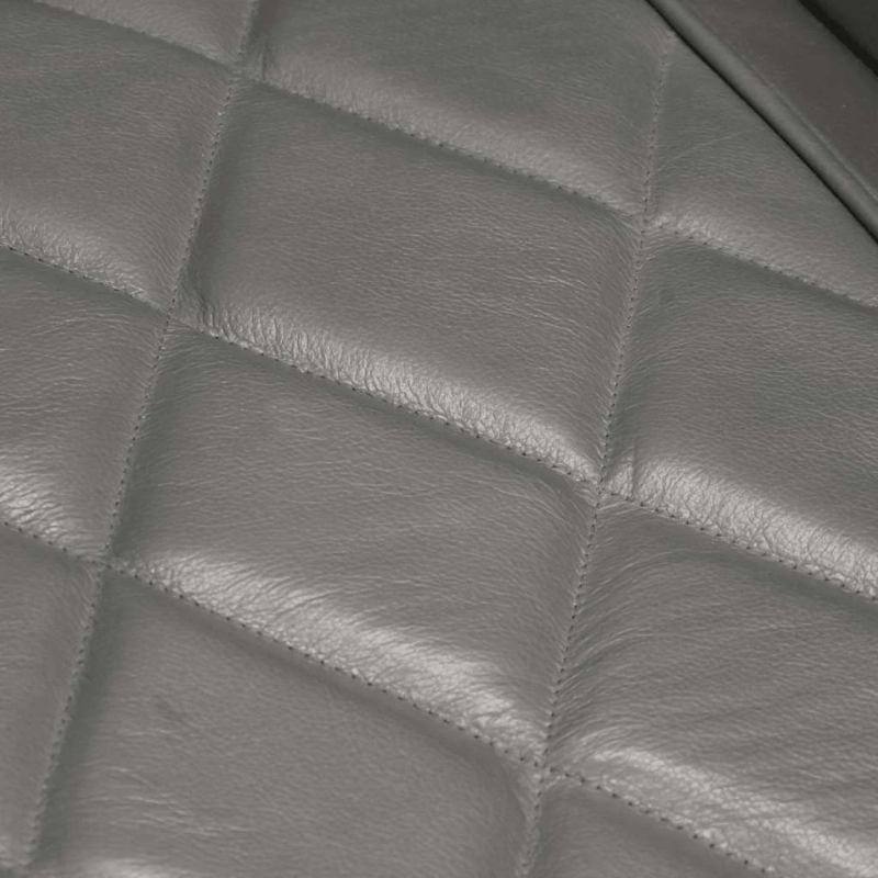 vidaXL atpūtas krēsls, pelēks, dabīga kazas āda