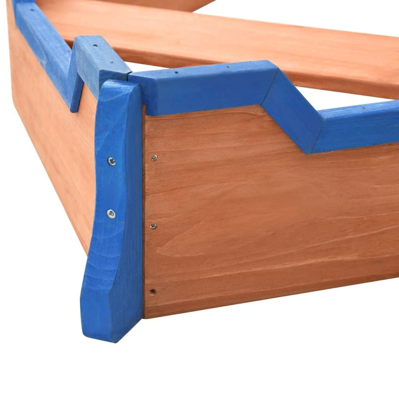 vidaXL smilšu kaste, pirātu kuģa forma, egles koks, 190x94,5x101 cm