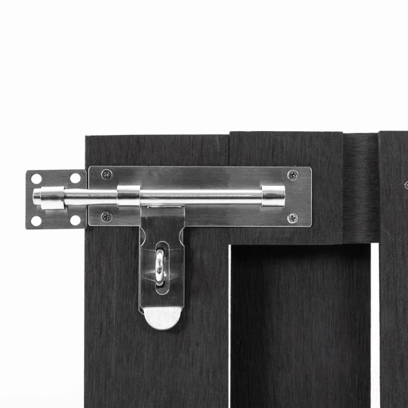 vidaXL dārza vārti, WPC, 100x60 cm, pelēki