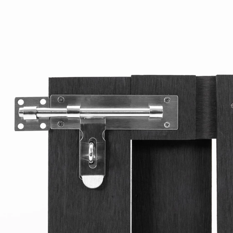 vidaXL dārza vārti, WPC, 100x80 cm, pelēki